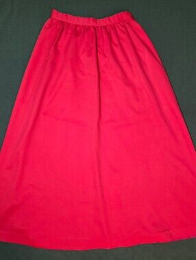 ❤️Vintage Handmade Red Maxi Skirt Fully Lined